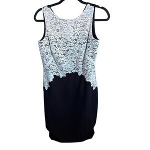 Ralph Lauren Navy Ivory Dress 4 Lace NWT 4 Work Dress Cocktail Dress